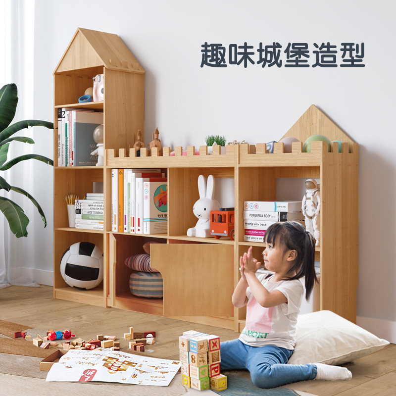 Baby Clothing Rack - Rak Buku Kayu Solid dari Lantai