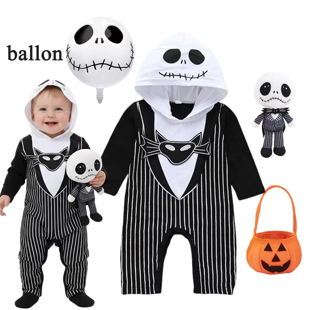 Baby Clothing Boy - Romper berkerudung bayi laki-laki kostum Halloween