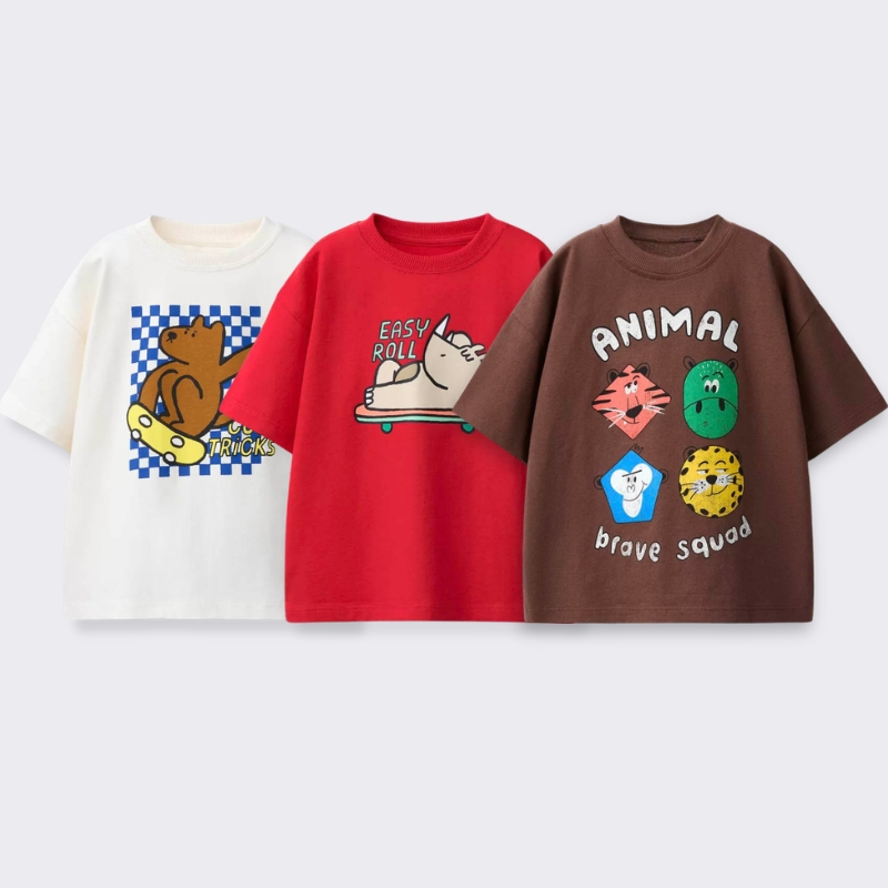 Baby Clothing For Summer - Kaus Kartun Cetak untuk Pakaian Anak-anak