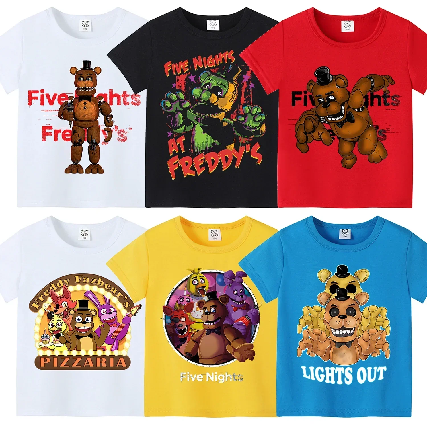 Baby Clothing Boy - Baju Kaus Pendek Bertema Five Nights
