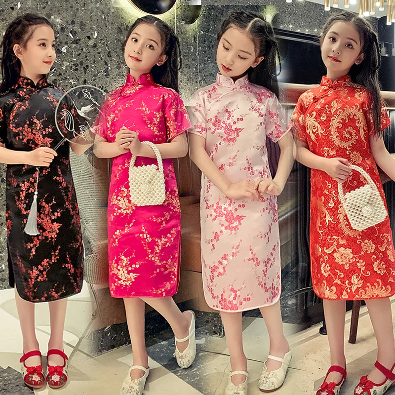Baby Clothing For Summer - Gaun pesta Modern anak perempuan Cheongsam