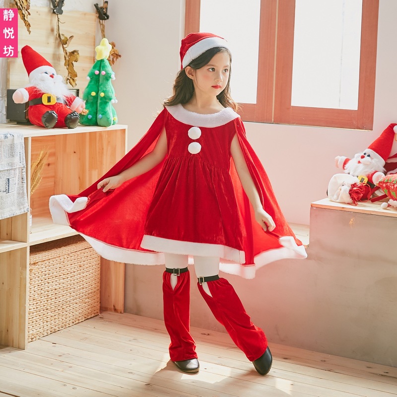 Baby Clothing Unit - Gaun Merah Anak Perempuan dengan Jubah