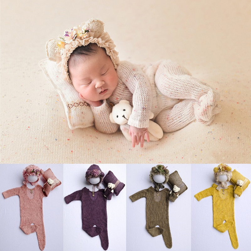 Baby Clothing Boy - Properti Fotografi Baru Lahir Topi Romper