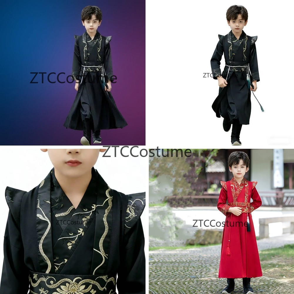 Baby Clothing Unit - Gaun Modern Hanfu Anak Laki-laki Lengan