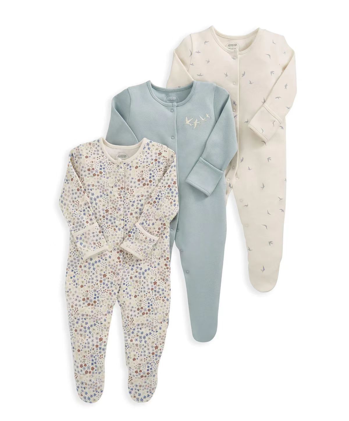 3 Buah/Lot Baju Bayi Katun Bar - Baby Clothing Outlet ulasan dan harga