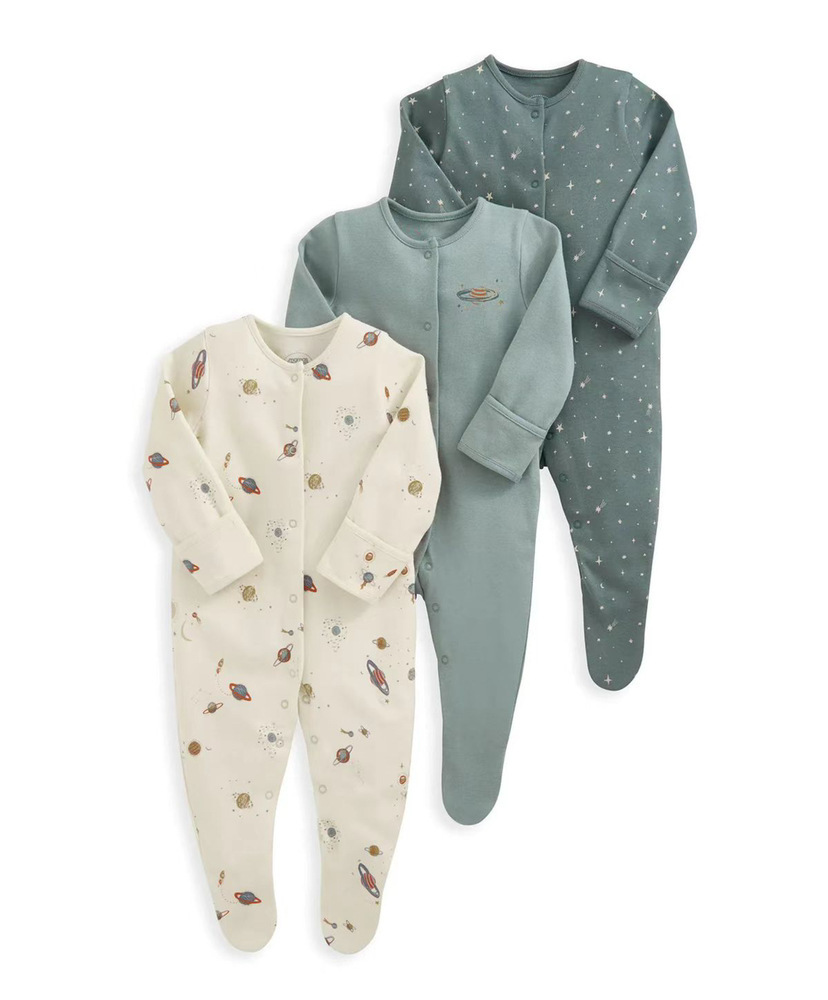 3 Buah/Lot Baju Bayi Katun Bar - Baby Clothing Outlet ulasan dan harga
